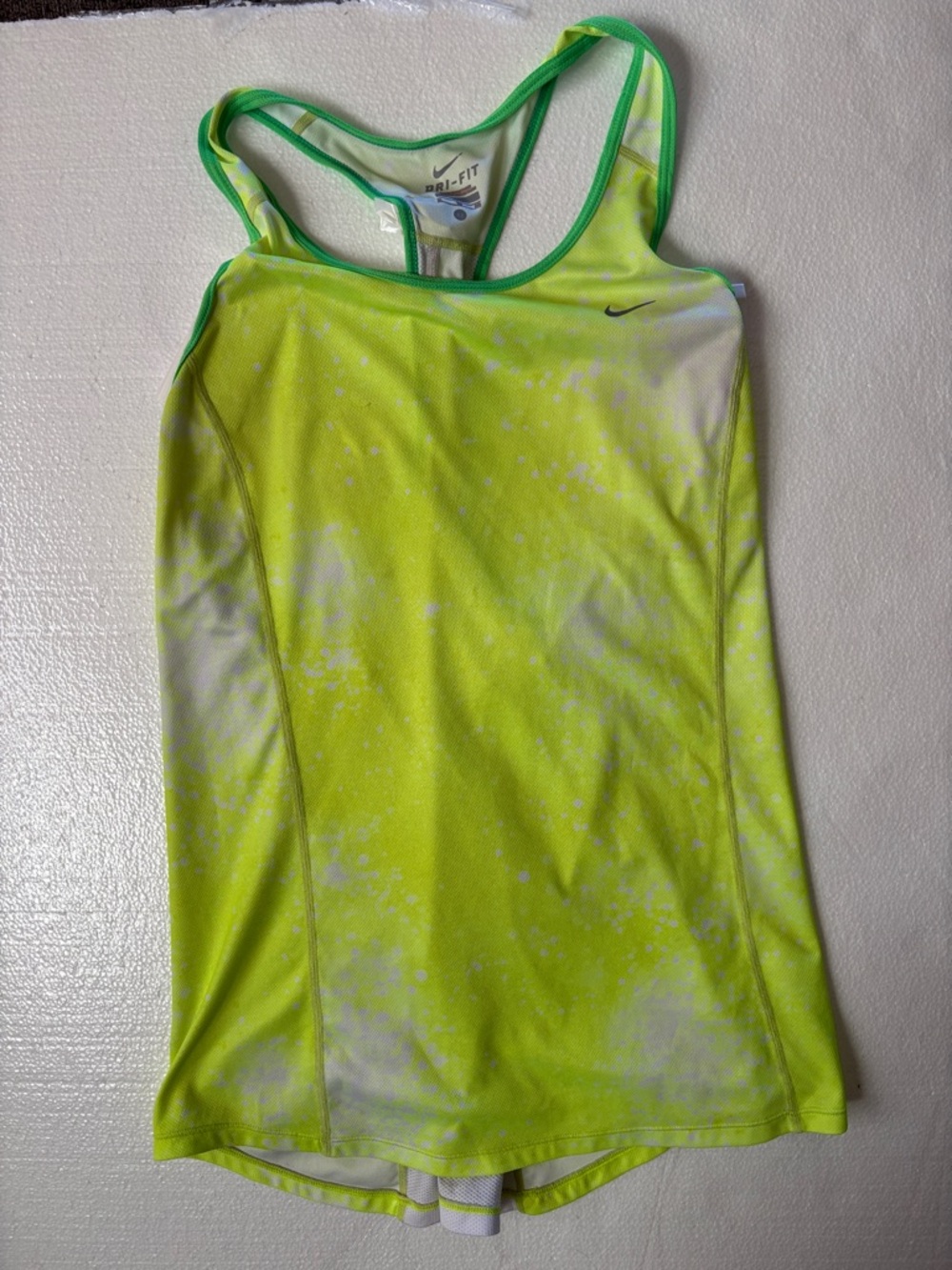 Nike Neon Yellow-Green Dri-Fit Racerback Tank Top